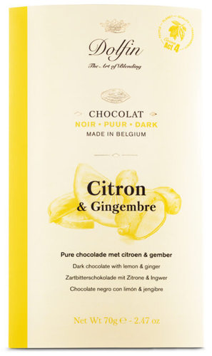 Dark chocolate with Lemon & Ginger - Dolfin
