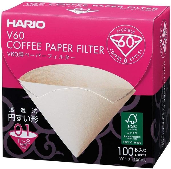 Hario V60 - Coffee paper filters - 1 cup