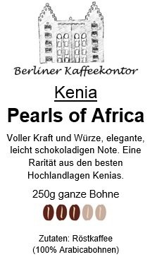 Kenia Pearls of Africa 250g ganze Bohne
