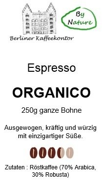 Espresso Organico 1kg Bohne